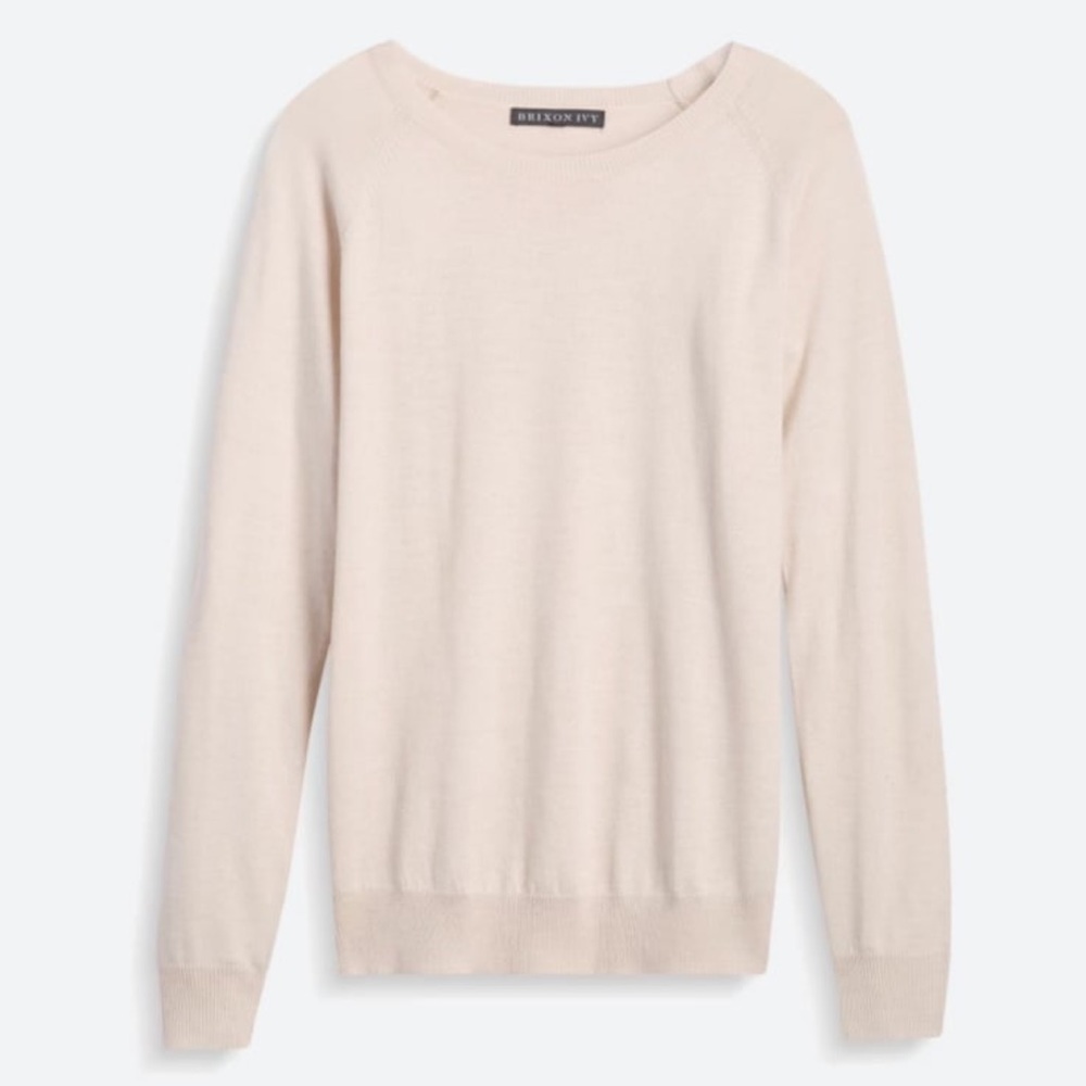 Brixon Ivy Lace Elbow Patch Lightweight Sweater